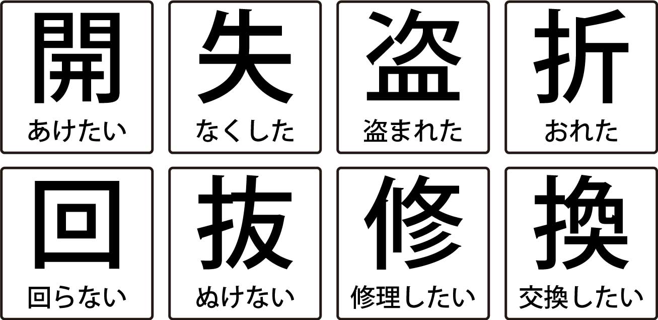 様々な鍵トラブルに迅速対応