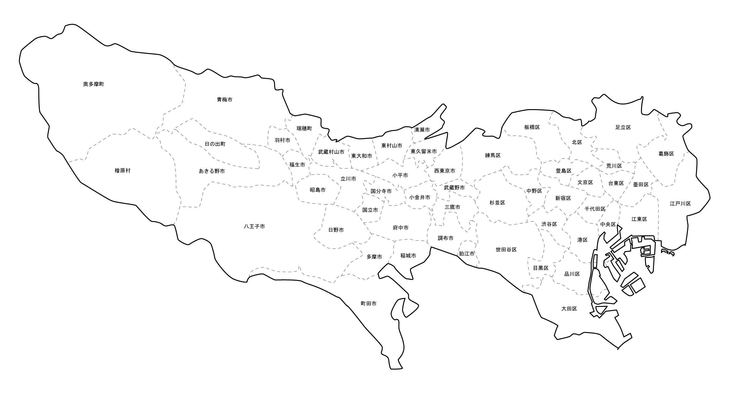 東京都の地図