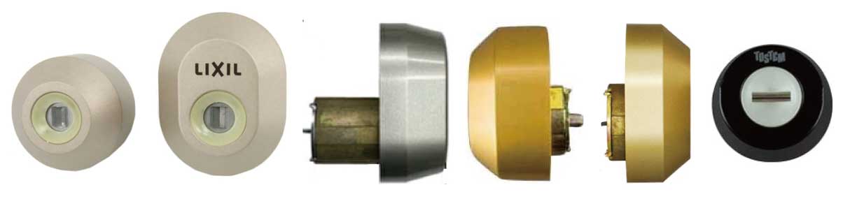 小判型と丸形の組合せシリンダー、トステム、リクシル、ミワのイメージ画像